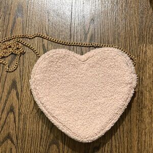 Stoney Clover Cozy Fluffy Pink Heart Crossbody